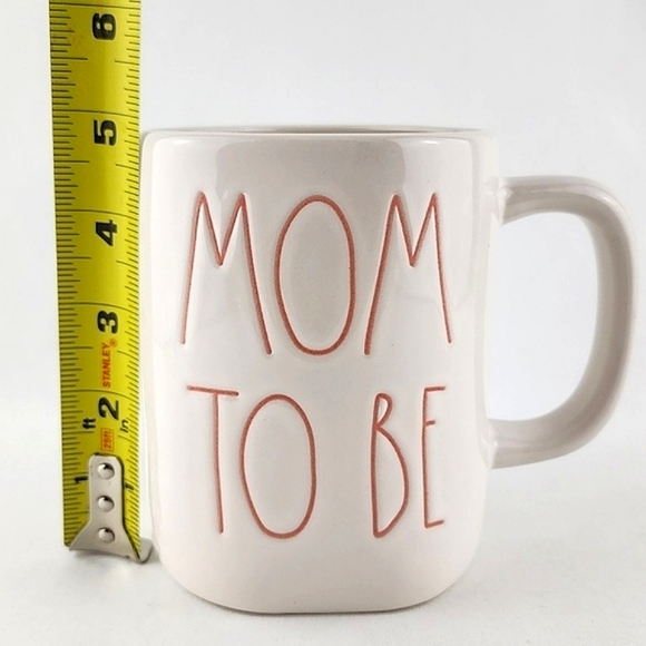 ⭐️2/ $50⭐️ Rae Dunn Artisan Collection White Mug Coffee Pink Letters MOM TO BE - Picture 10 of 10